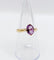 Bague 53.5 Bague cocktail art deco or jaune 18k ornée d'une améthyste 2,12 carats en sertis griffes 58 Facettes A04967