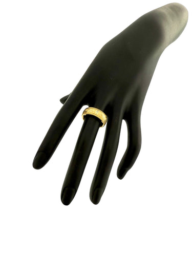 Bague 52 Bague Wellendorff or jaune Kinetic Band émail et diamant 58 Facettes