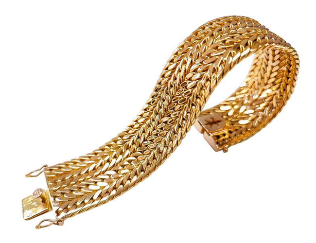 Bracelet Bracelet manchette or jaune 58 Facettes Brac.manch-1644