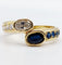 Bague 55.5 Bague toi et moi vintage or 18k diamant 0.35 carat et saphirs 58 Facettes A02998