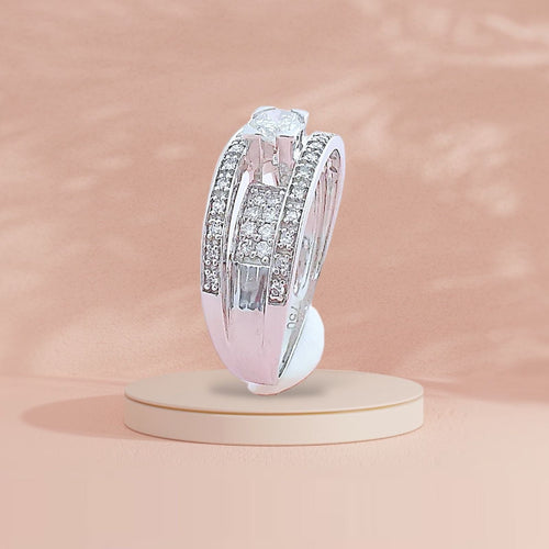 Bague Bague Diamants 0,82 carat - Or blanc 18 K 58 Facettes AA 1662