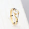 Bague Bague solitaire bicolore avec diamant taille brillant 58 Facettes 129595