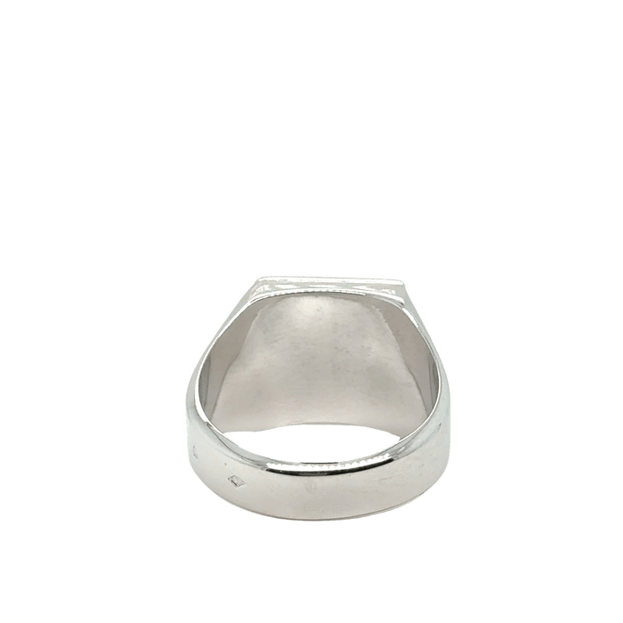 Bague 62 Chevalière or blanc initiale « B » 58 Facettes 1.0000365/1