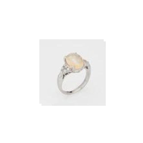 Bague 53 Bague Diamant Opale Gelée Naturelle Platine 58 Facettes G12679