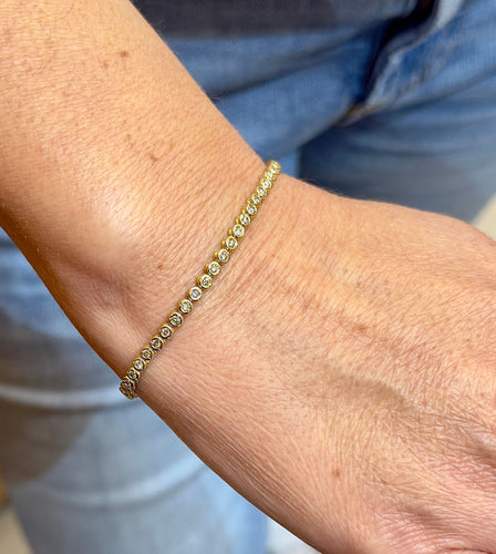 Bracelet Bracelet Tennis or jaune et diamants 58 Facettes