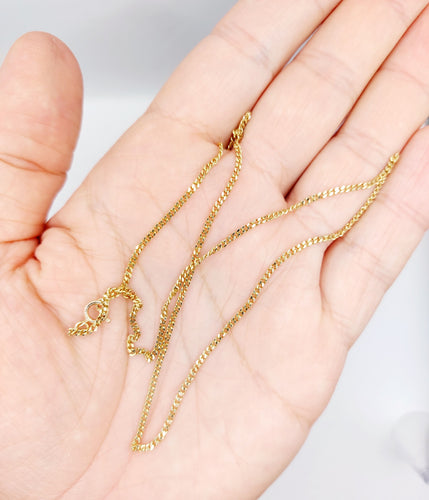 Chaîne - Chaîne gourmette vintage en or 18k 44 cm