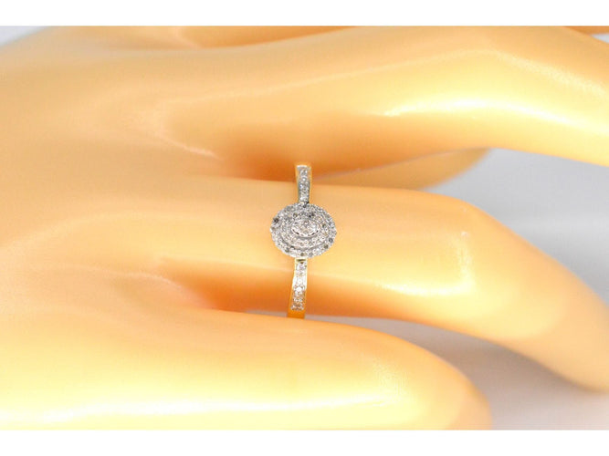 Bague Bague entourage en or avec diamants 58 Facettes 2100