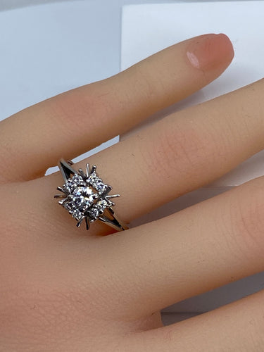 Bague 55 Bague Margueritte en Or blanc & Diamants 58 Facettes AB72