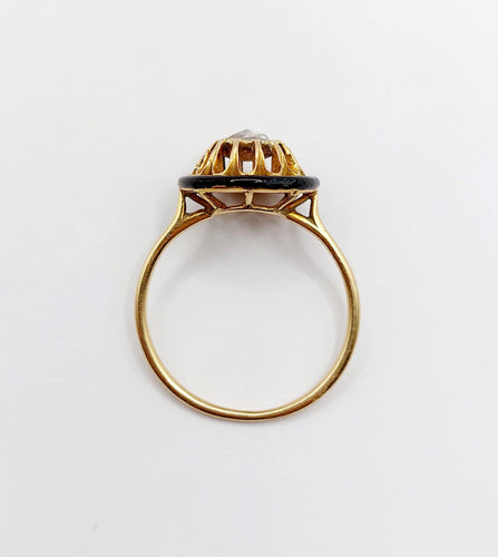 Bague 53.5 Bague fleur victorienne or et diamant 58 Facettes A04274