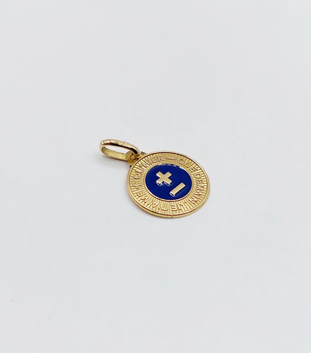 AUGIS - Pendentif médaille d'amour or jaune "+ qu'hier - que demain" - L'Élégante Bleue