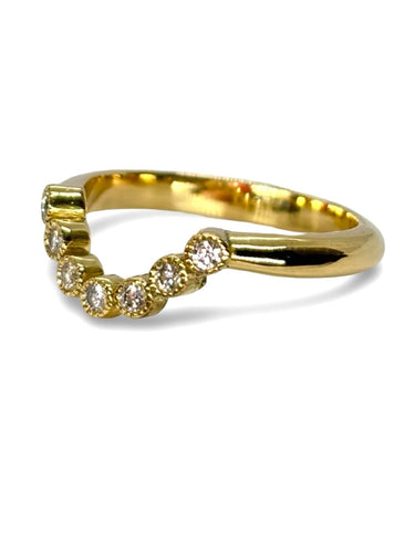Bague or jaune et diamants 0,35 ct