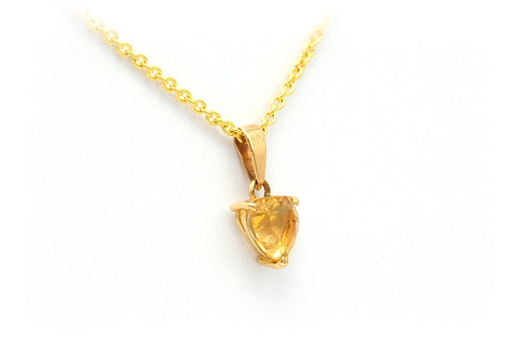 Pendentif Pendentif contemporain serti d’une citrine en or jaune 18 carats 58 Facettes B387