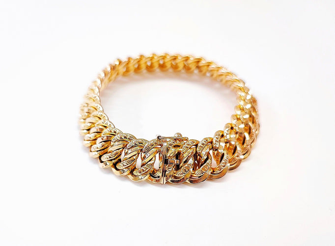 Bracelet Bracelet or jaune maille américaine 58 Facettes Bra.US.1430
