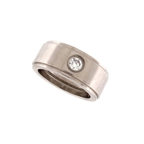 Bague 50 bague CARTIER fortune 1 diamant solitaire 0.17ct t50 en or blanc 18k 12.4gr 58 Facettes 265455