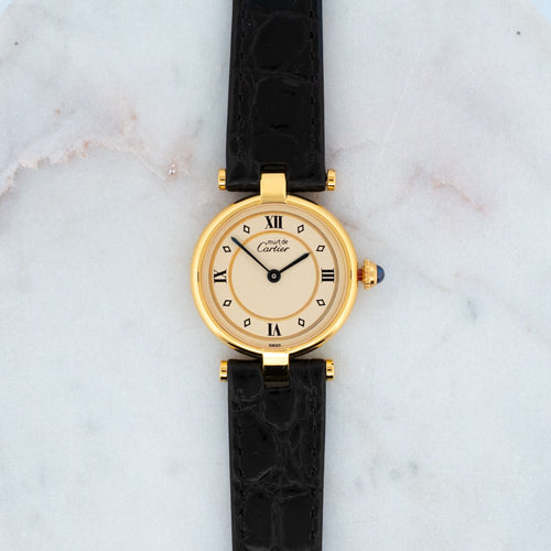 Bague Cartier Must Vendôme - Gold ring dial - SM 58 Facettes