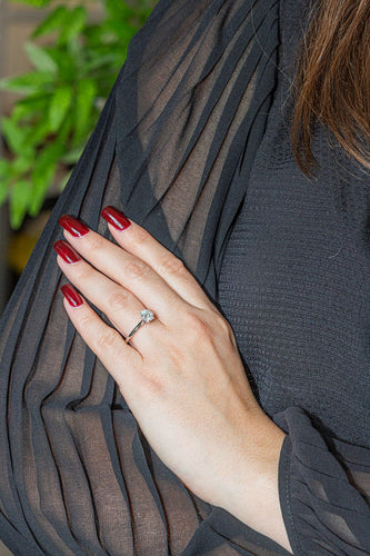 Bague 57 Bague Solitaire Or blanc Diamant 58 Facettes 3090581CN