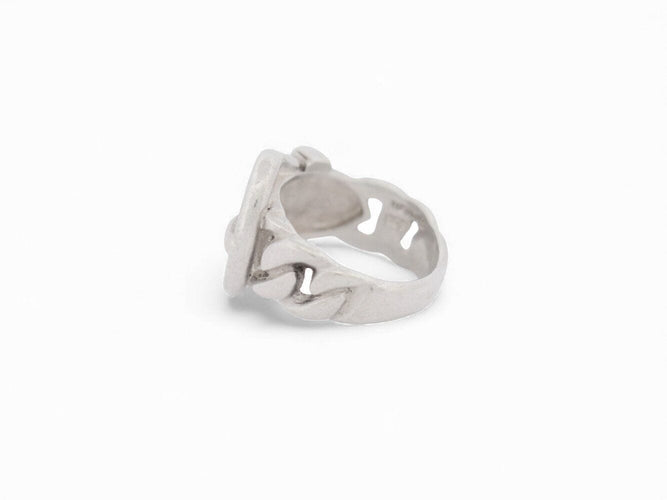 Bague 51 vintage bague HERMES boucle de ceinture t51 en argent 6.9gr  buckle 58 Facettes 271102