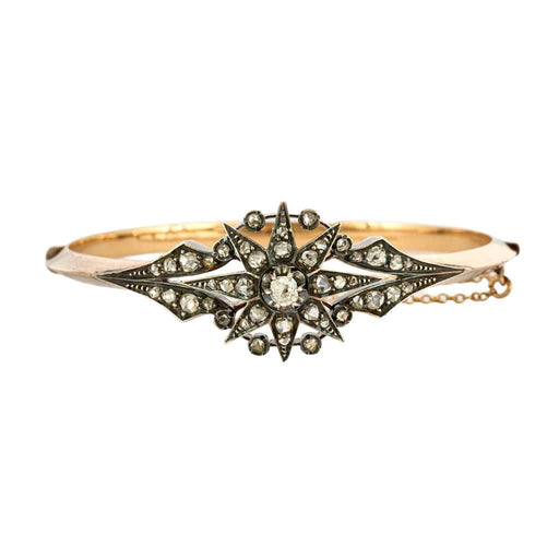 Bracelet Bracelet Napoléon III or rose doublé d'argent, diamants 58 Facettes LIS1795