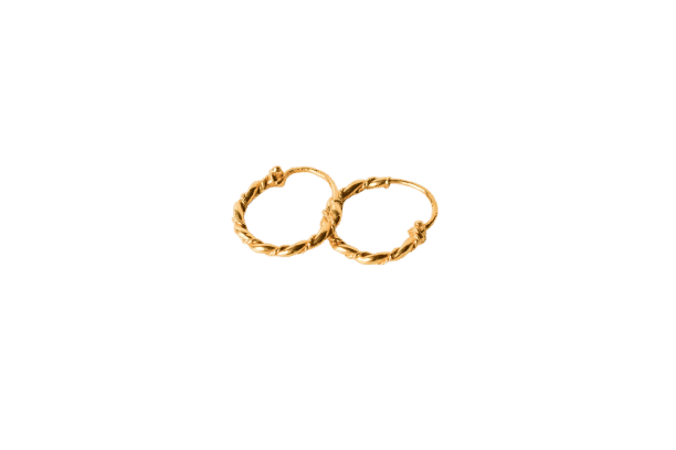 Boucles d'oreilles Créoles tressées en Or Jaune 58 Facettes 3632