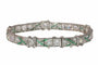 Bracelet Un véritable bijou Art déco : bracelet en platine des années 1920 avec diamants et émeraudes 58 Facettes 24183-0148