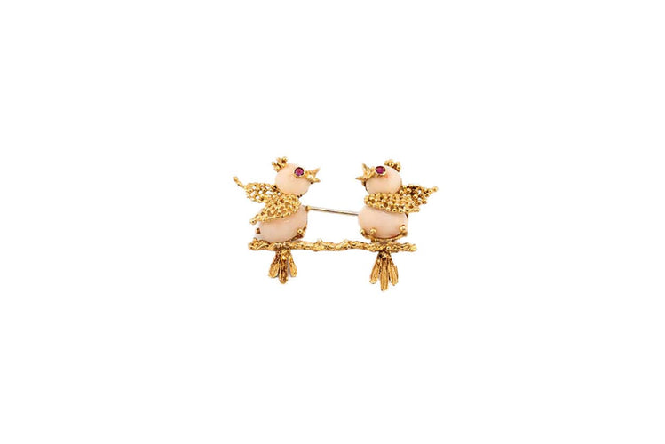 Broche Broche oiseau en or jaune 58 Facettes spl09