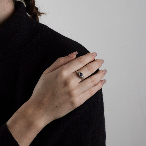 Bague 53 Bague Trilogie diamants et saphir 58 Facettes 3578