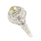 Bague 53 Bague édouardienne en platine avec diamant jaune fantaisie – Un écho dentelé à l'élégance des années 1920 58 Facettes 25115-0280