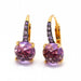 Boucles d'oreilles Boucles d'oreilles en or rose, saphirs et améthyste 58 Facettes D363774UZ