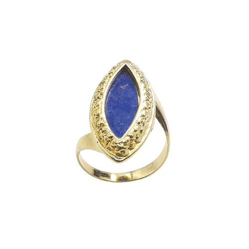 Bague 54 Bague en or jaune et lapis lazuli 58 Facettes