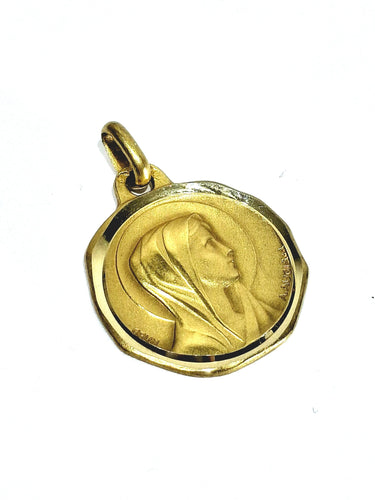 Augis - Médaille Vierge Marie / Notre Dame De Lourdes Or 18 Carats