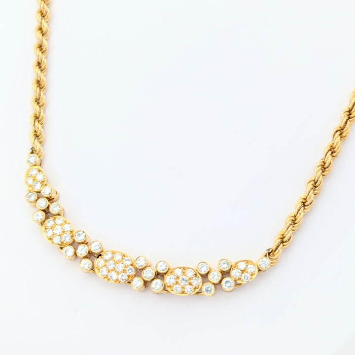 Collier Collier or jaune et diamants 58 Facettes 31499