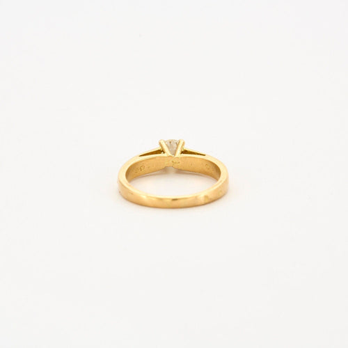 Bague 55 Solitaire or jaune diamant 58 Facettes