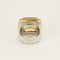 Bague 55 MARINA B - Bague bicolore or jaune et or blanc topaze citrine 58 Facettes