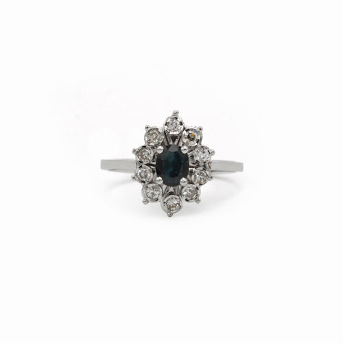 Bague 49.5 Bague Marguerite - Or, Diamants & Saphir 58 Facettes 250458R