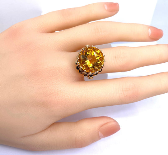 Bague 53 Bague en or jaune, topaze 58 Facettes AB595bis