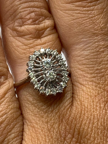 Bague vintage Or blanc Diamants