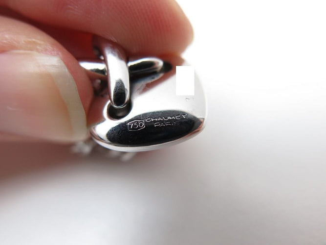 Collier collier CHAUMET pendentif coeur lien diamant or blanc chaine 40cm 58 Facettes 271718