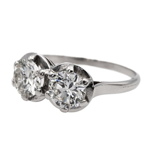 Bague 53 Bague Toi et Moi Platine Diamant 58 Facettes 2735890CN