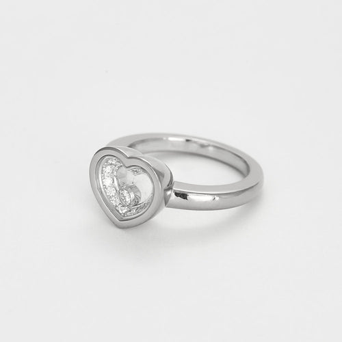 Bague 60.5 CHOPARD - Happy Diamonds - Bague en Or blanc et Diamant 58 Facettes 250276