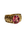 Bague 56 Bague Art Nouveau or jaune et tourmaline rose 58 Facettes