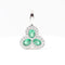 Colgante trébol en oro blanco con esmeraldas y diamantes 58 Facettes 3637