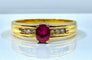 Bague 54 Bague en or jaune 18 carats en rubis et diamants 58 Facettes AB325