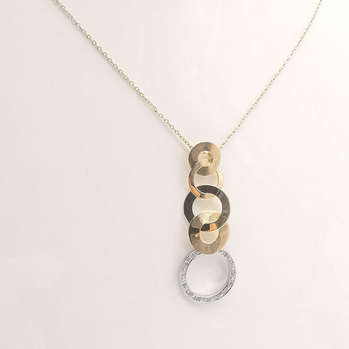 Collier Collier or bicolore et diamants 58 Facettes