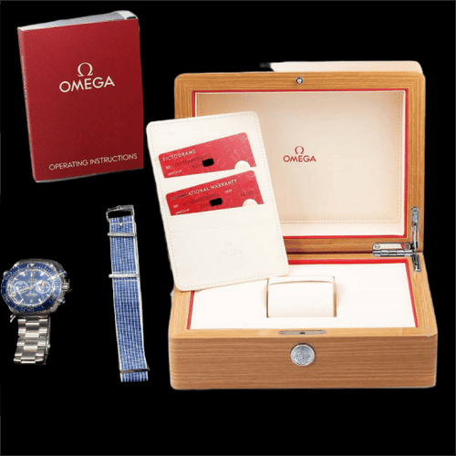 Montre Montre Omega Seamaster Planet Ocean Chronographe 600M 45,5mm Co-Axial Céramique Bleue 58 Facettes MT41350
