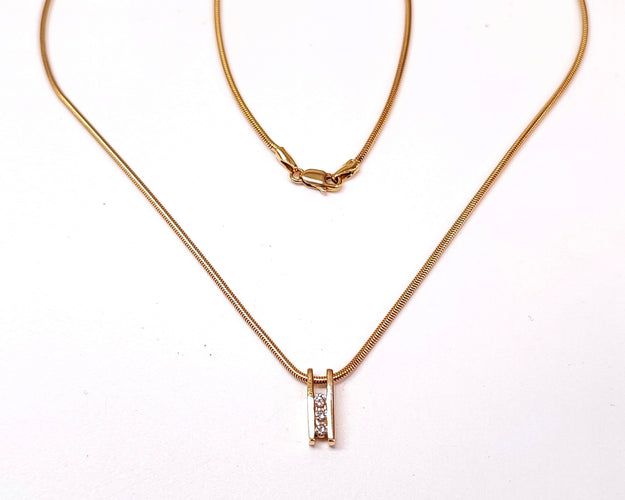 Collier COLLIER TRILOGIE DIAMANTS 58 Facettes Pend.Tri.1021