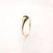 52 Solitaire ring in gold & sapphire 58 Facettes