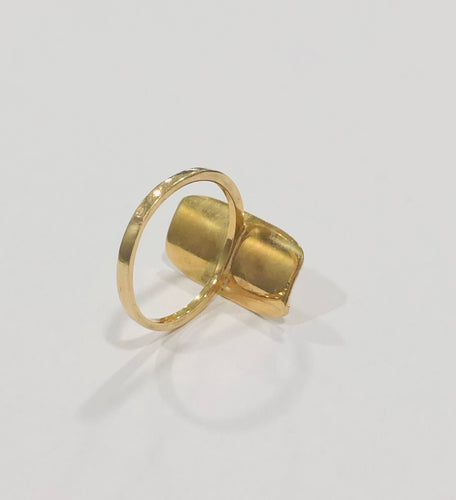 Bague 57.5 Bague perle or jaune 58 Facettes