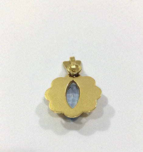 Pendentif Pendentif Topaze Bleue 58 Facettes