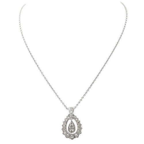 Collier Collier Or blanc Diamant 58 Facettes 4155738CN