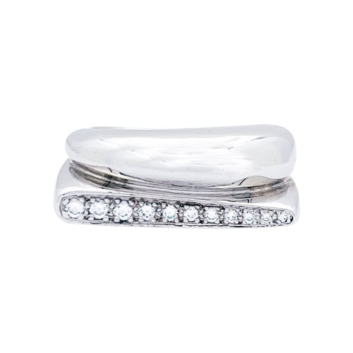 Bague 51 Bague Fred, "Success", en or blanc et diamants. 58 Facettes 33441
